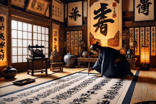 As Tradições dos Estilos de Caligrafia Samurais no Período Edo no Japão