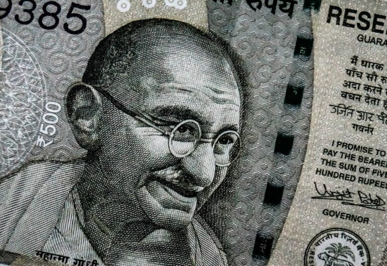 gandhi e a india - Indian rupee banknote
